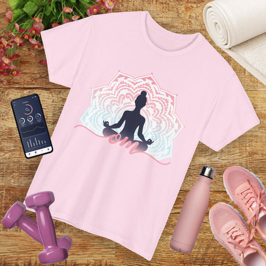 “Om Within” - Heavy Cotton Tee - Peaceful Presence & Mandala Energy