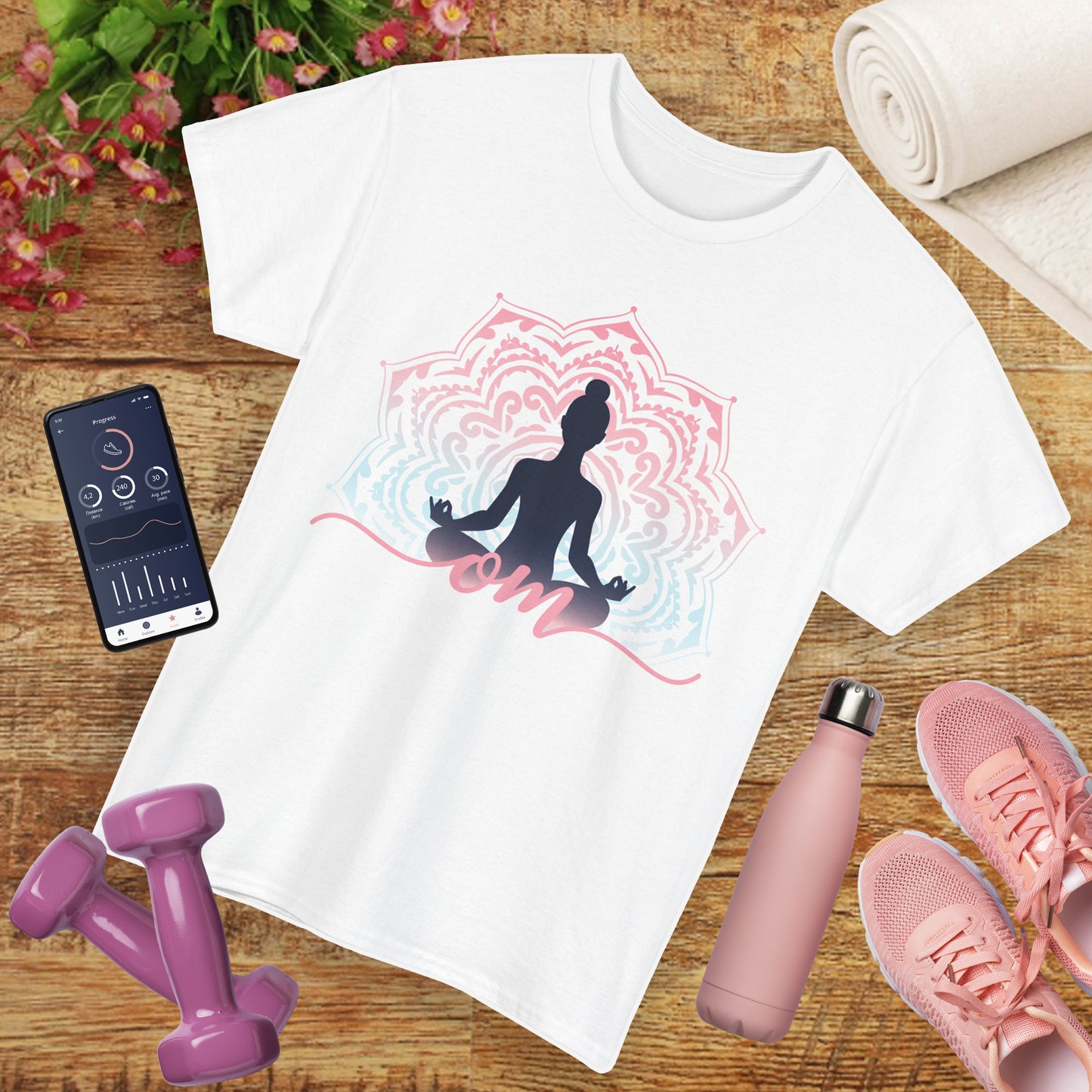 “Om Within” - Heavy Cotton Tee - Peaceful Presence & Mandala Energy