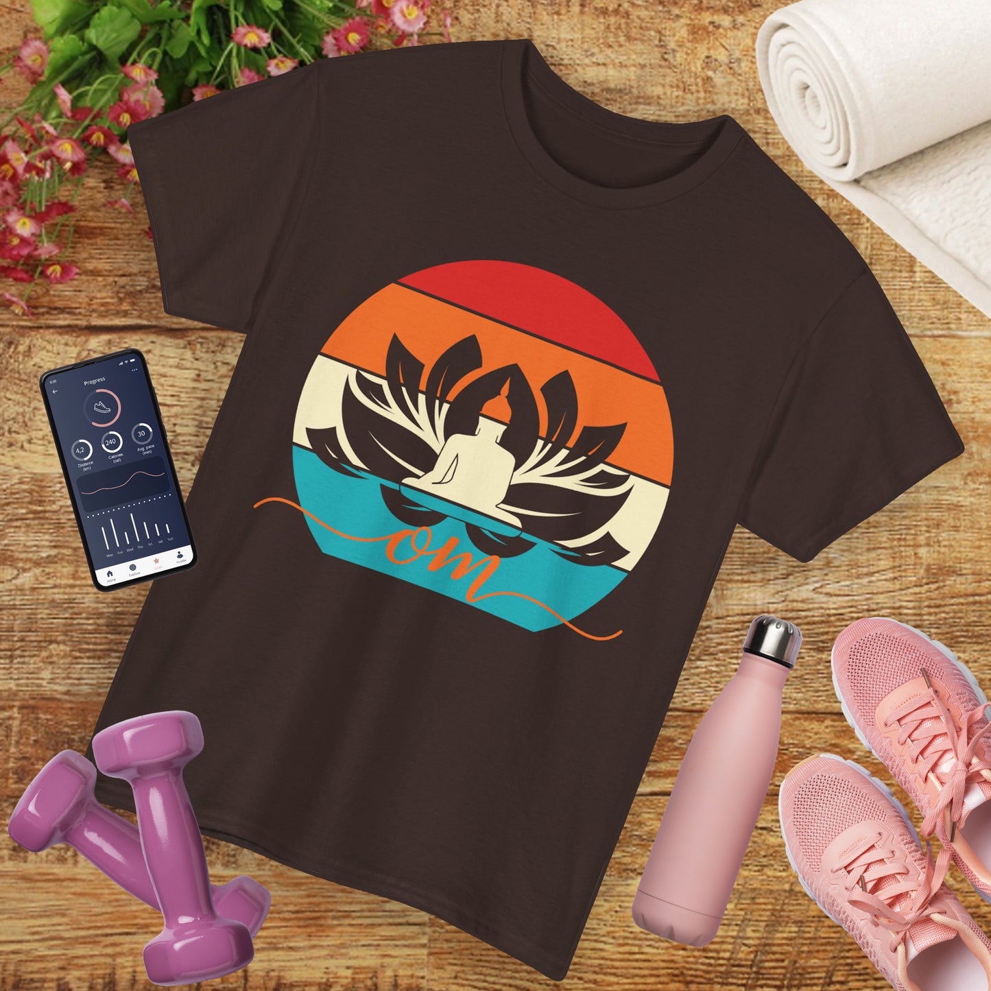 🌞Om Radiance Heavy Cotton Tee - Stillness in the Sun