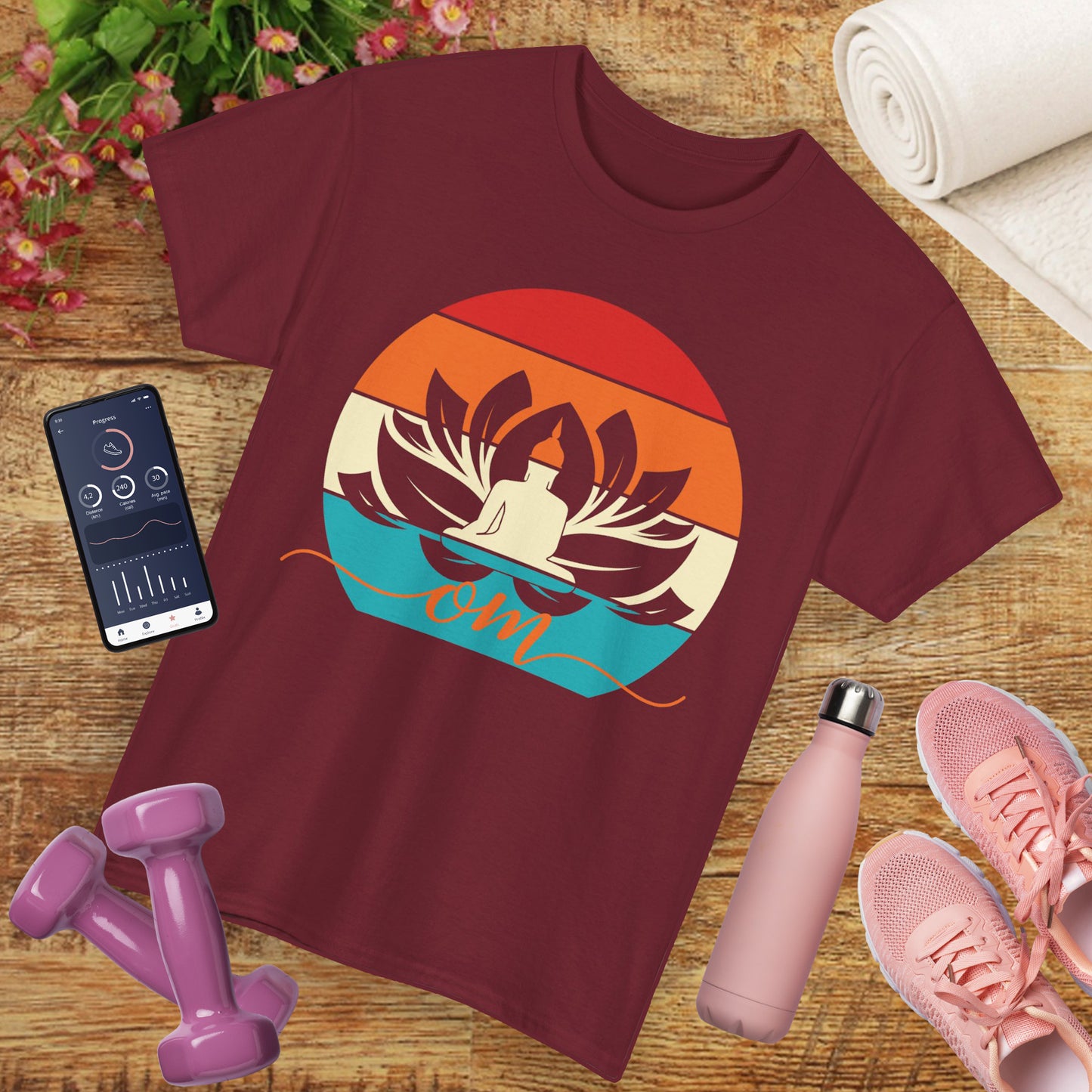 🌞Om Radiance Heavy Cotton Tee - Stillness in the Sun