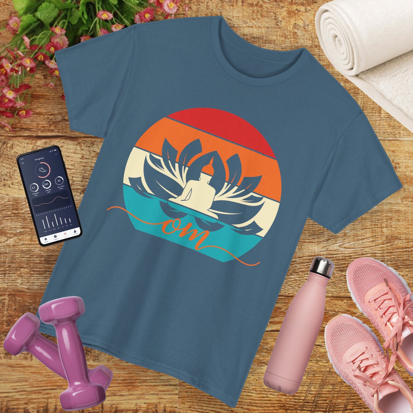 🌞Om Radiance Heavy Cotton Tee - Stillness in the Sun