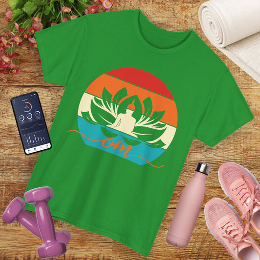 🌞Om Radiance Heavy Cotton Tee - Stillness in the Sun