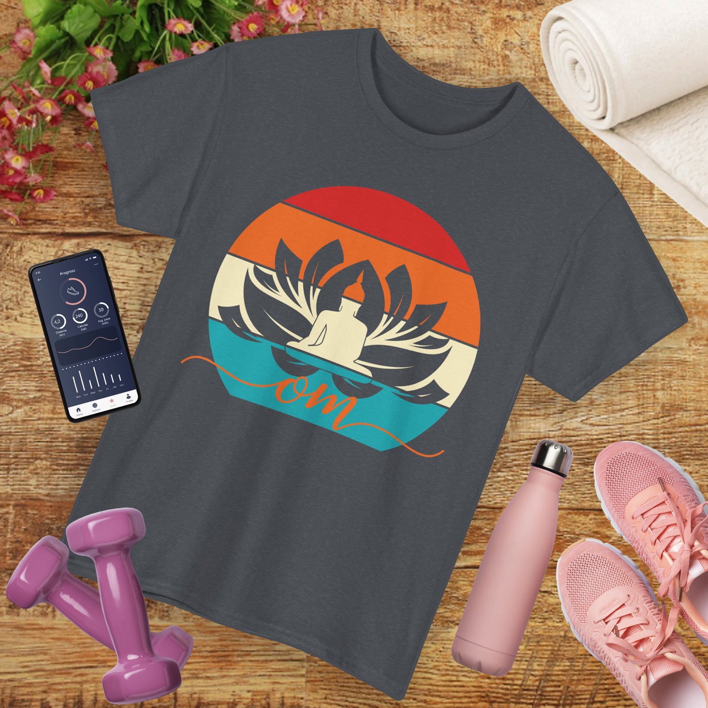 🌞Om Radiance Heavy Cotton Tee - Stillness in the Sun