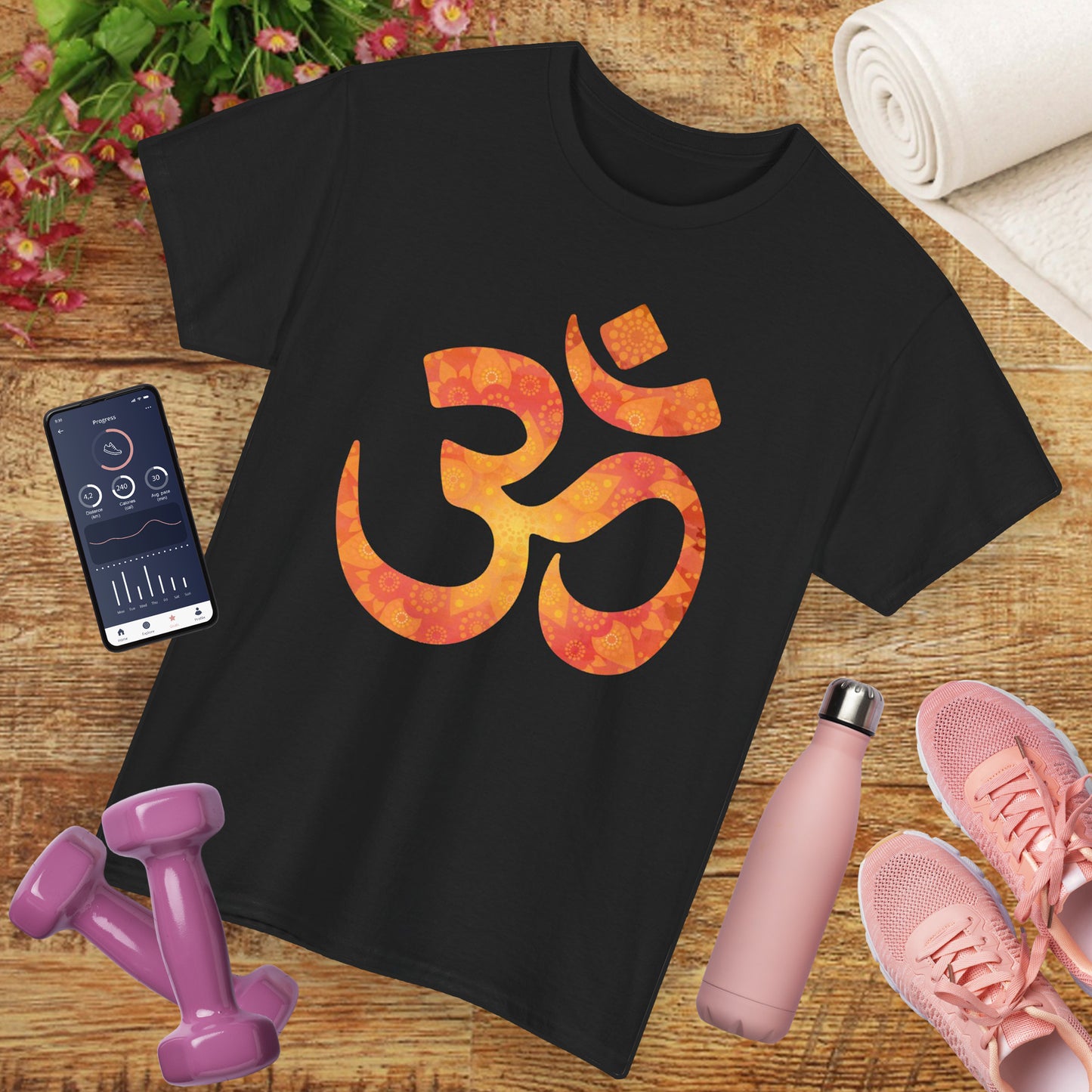 🕉️Sacred Om Mandala Heavy Cotton Tee - Radiate Inner Harmony