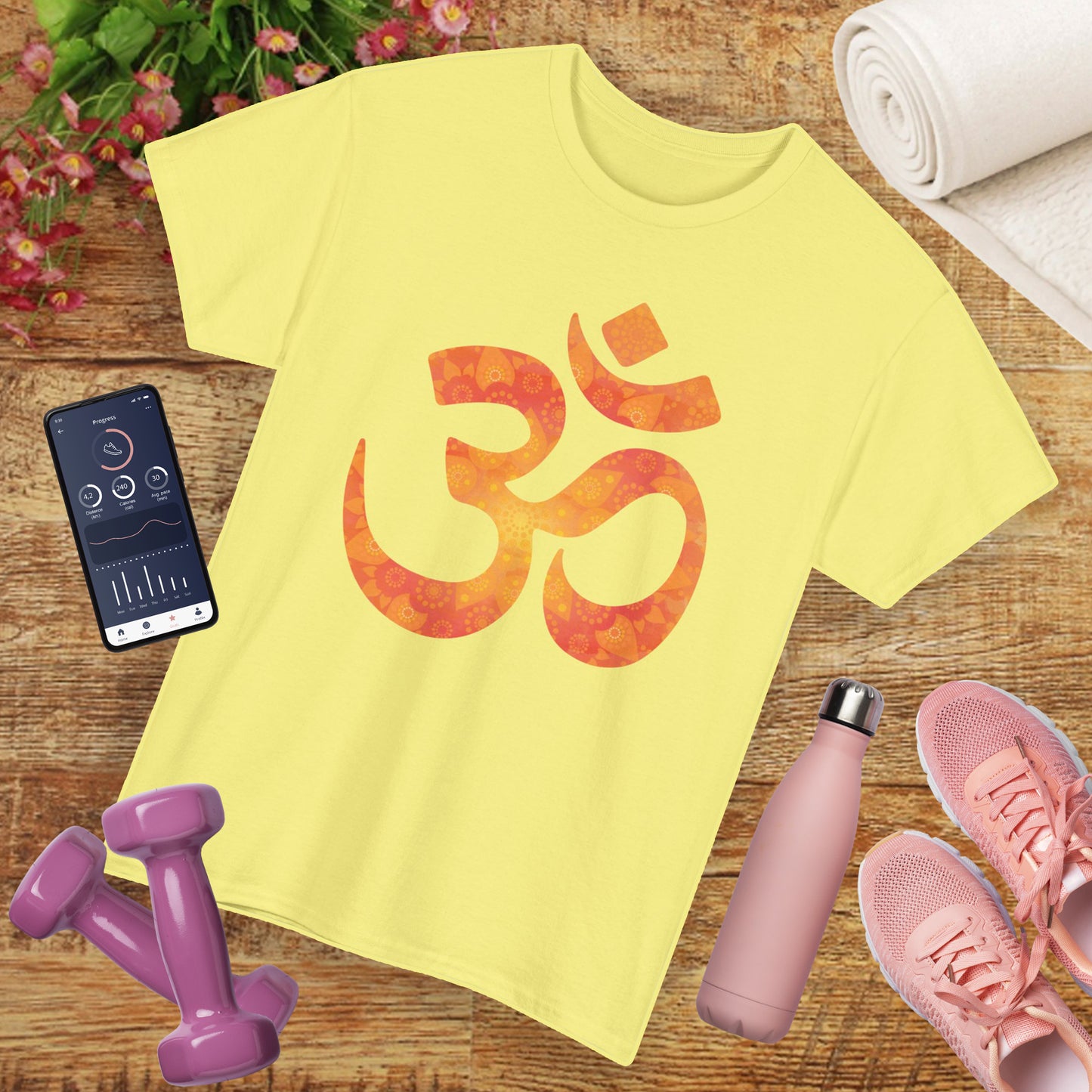 🕉️Sacred Om Mandala Heavy Cotton Tee - Radiate Inner Harmony