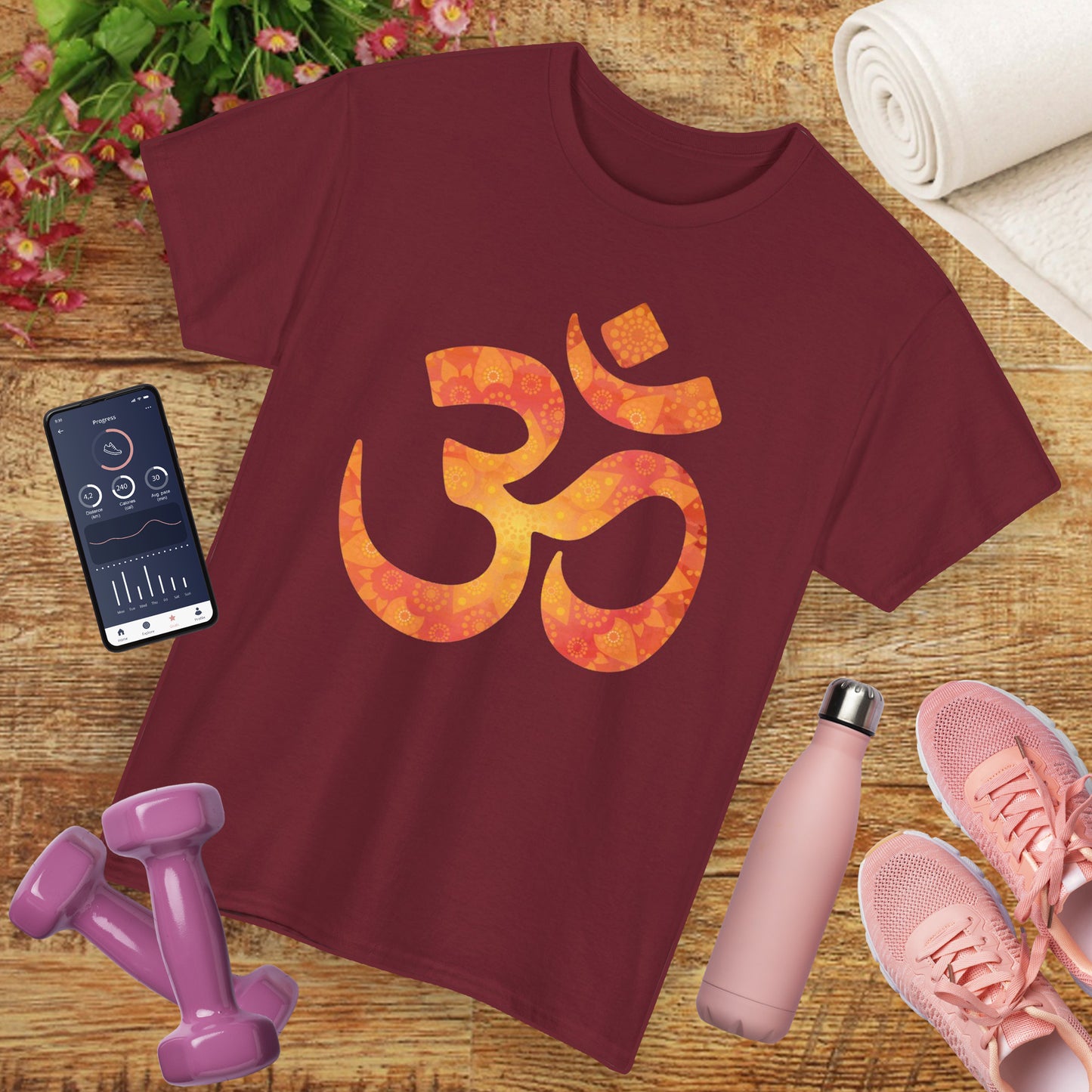 🕉️Sacred Om Mandala Heavy Cotton Tee - Radiate Inner Harmony