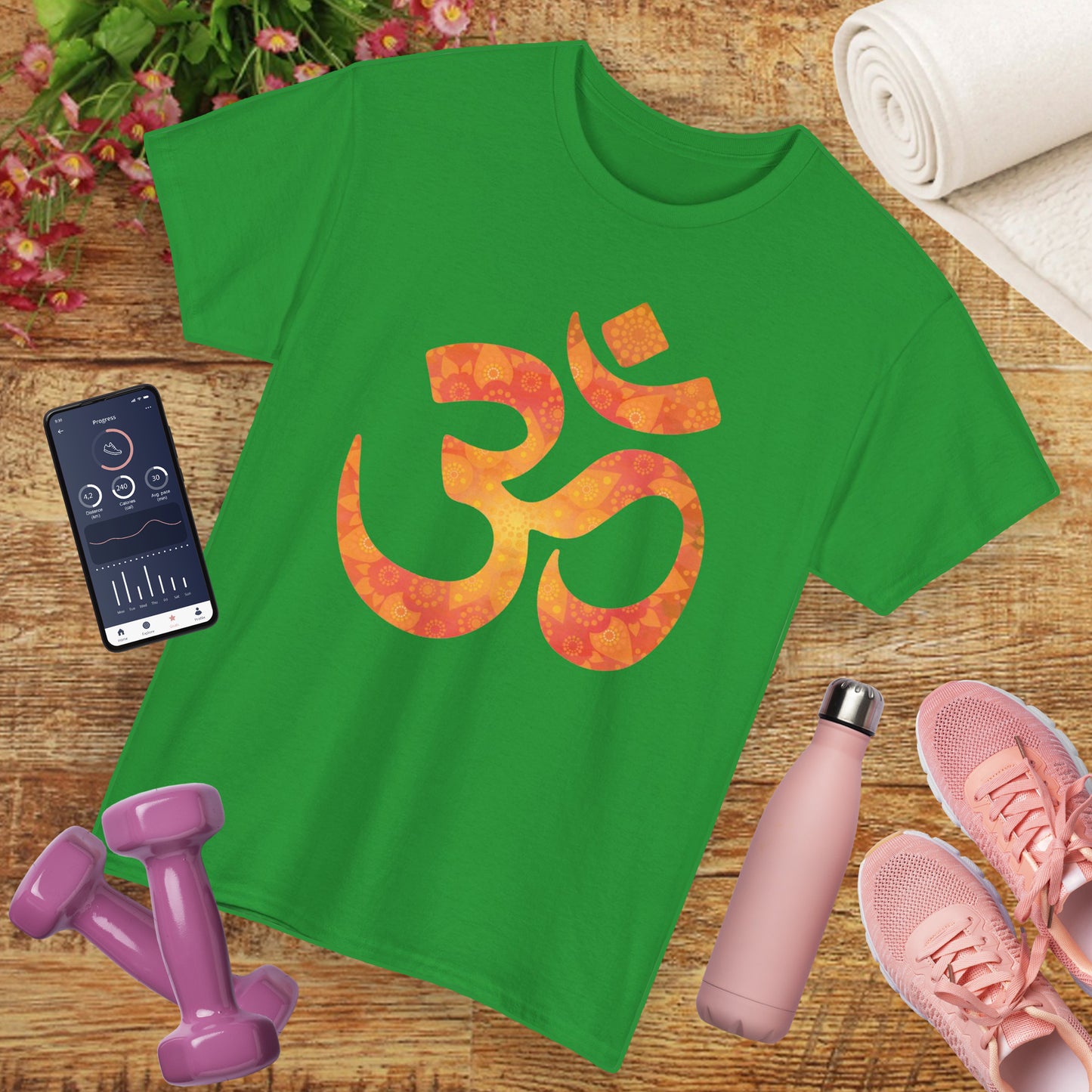 🕉️Sacred Om Mandala Heavy Cotton Tee - Radiate Inner Harmony