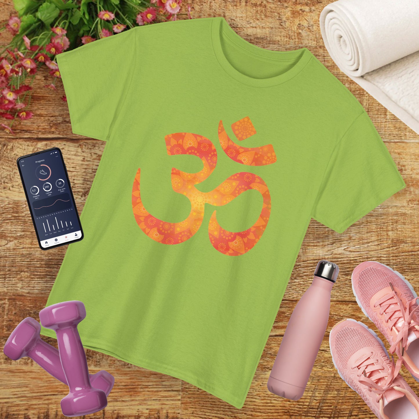 🕉️Sacred Om Mandala Heavy Cotton Tee - Radiate Inner Harmony