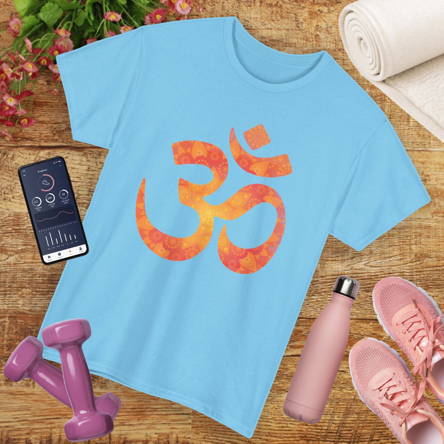 🕉️Sacred Om Mandala Heavy Cotton Tee - Radiate Inner Harmony
