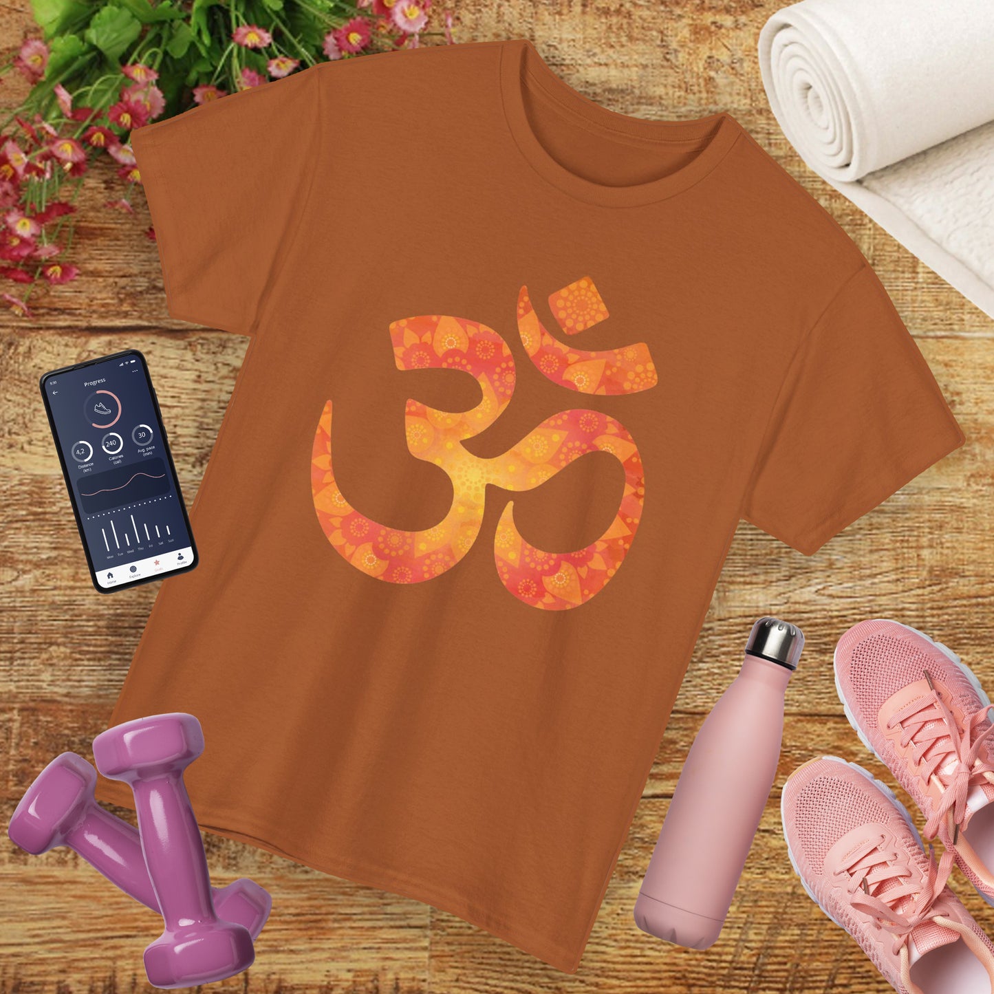 🕉️Sacred Om Mandala Heavy Cotton Tee - Radiate Inner Harmony
