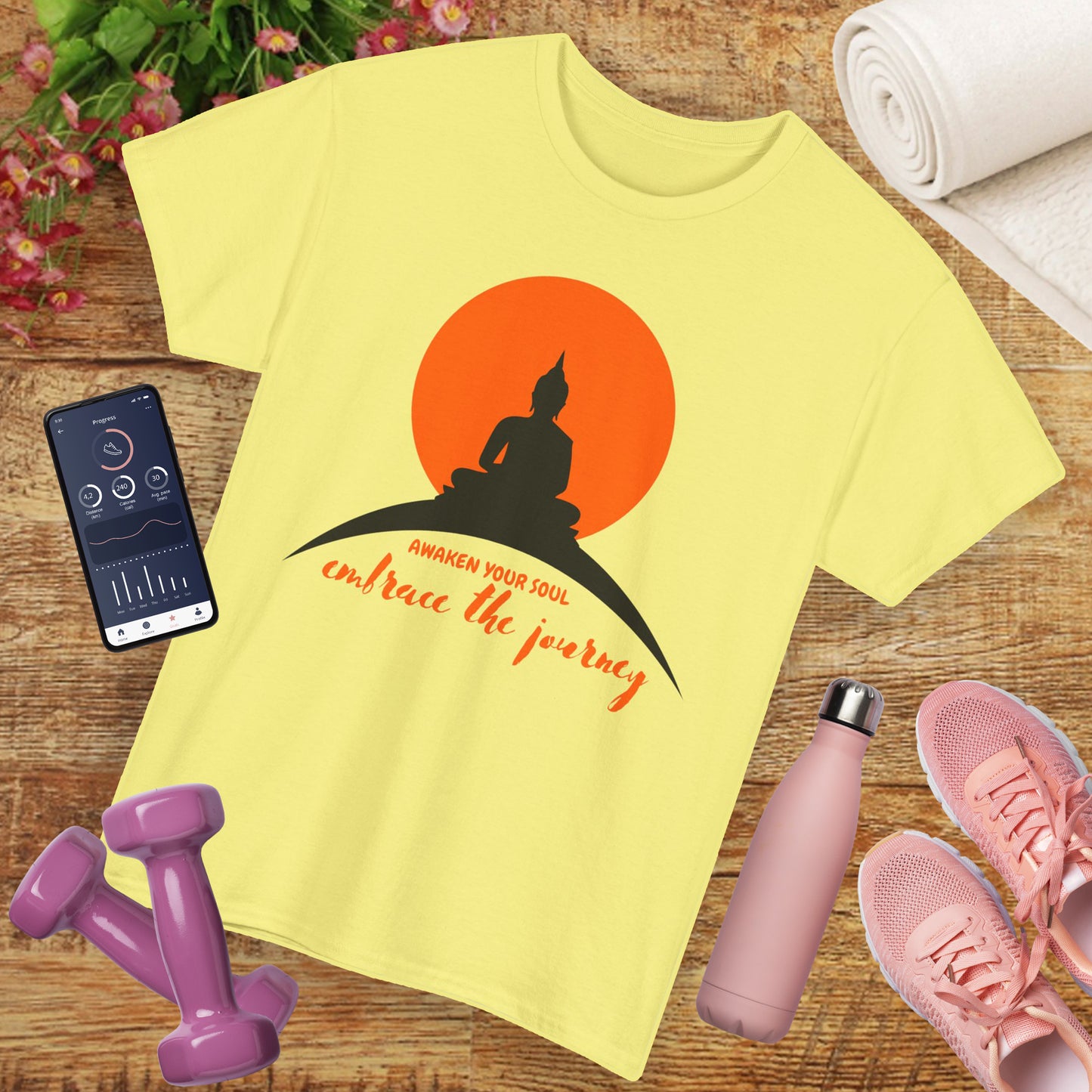 "Awaken Your Soul, Embrace Your Journey" Heavy Cotton Tee