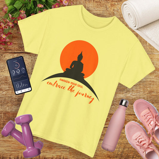 "Awaken Your Soul, Embrace Your Journey" Heavy Cotton Tee