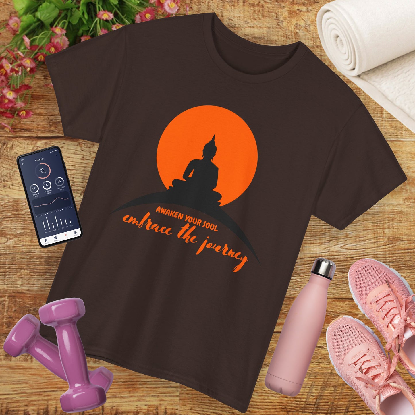 "Awaken Your Soul, Embrace Your Journey" Heavy Cotton Tee