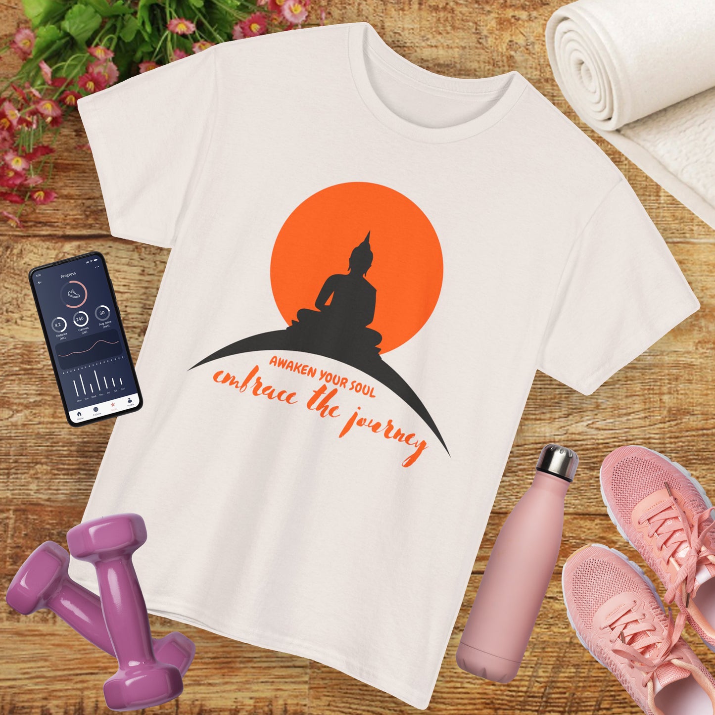"Awaken Your Soul, Embrace Your Journey" Heavy Cotton Tee