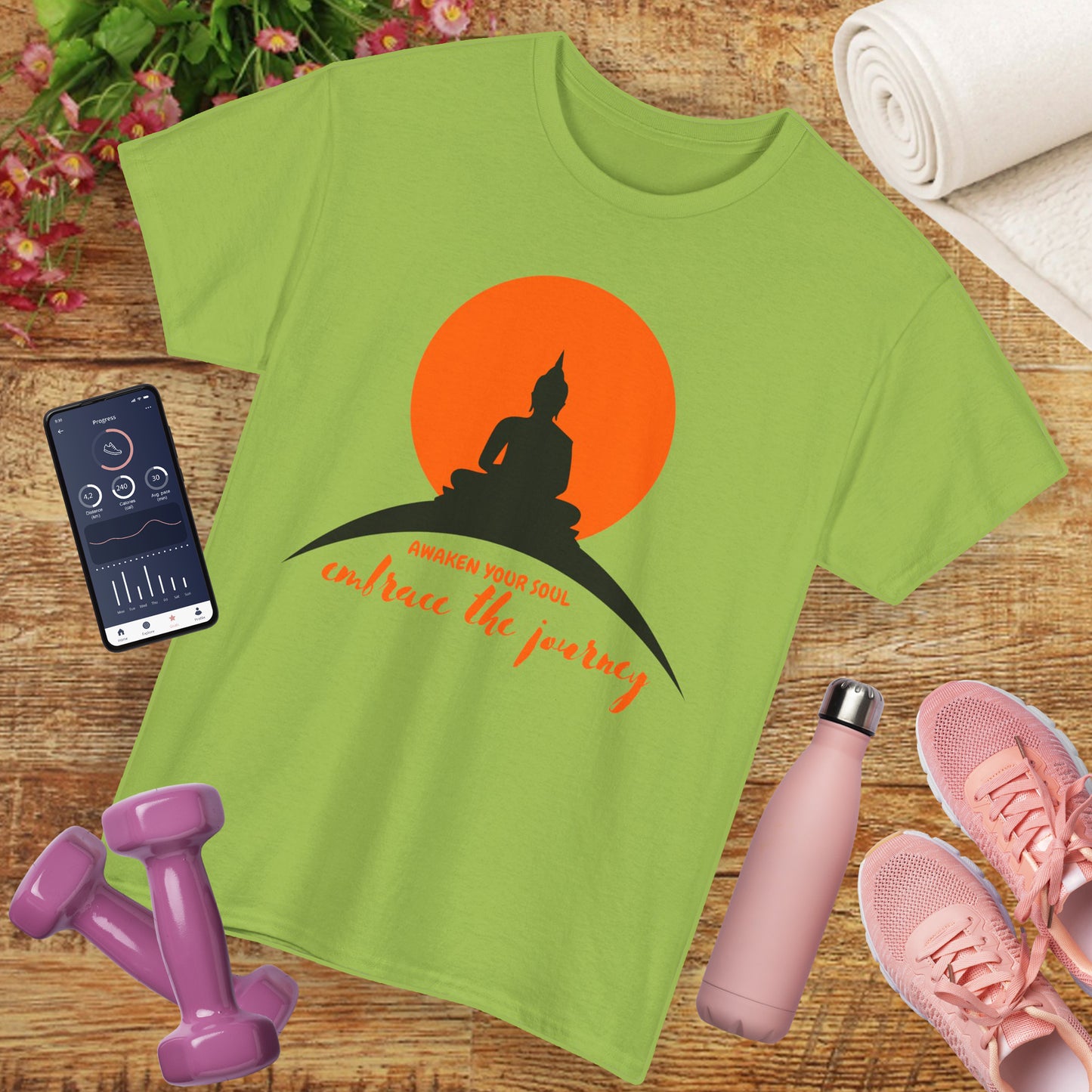 "Awaken Your Soul, Embrace Your Journey" Heavy Cotton Tee