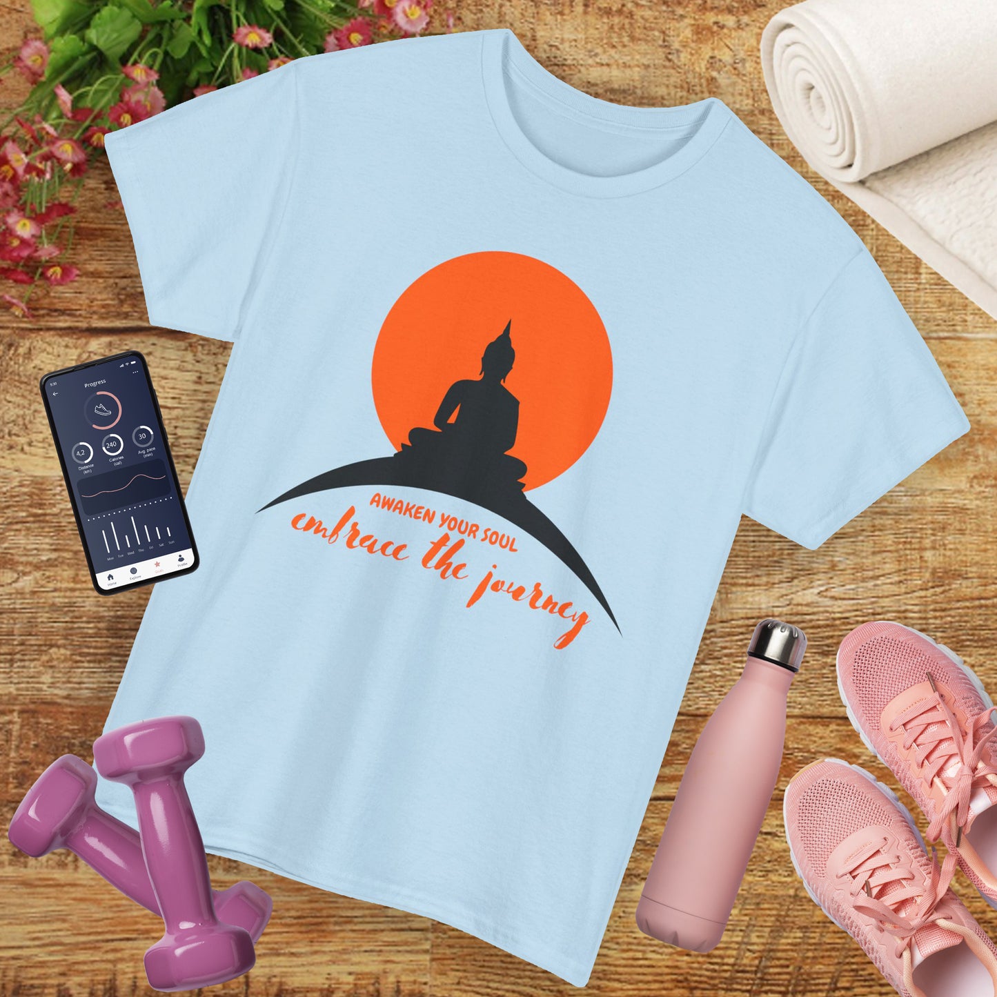 "Awaken Your Soul, Embrace Your Journey" Heavy Cotton Tee