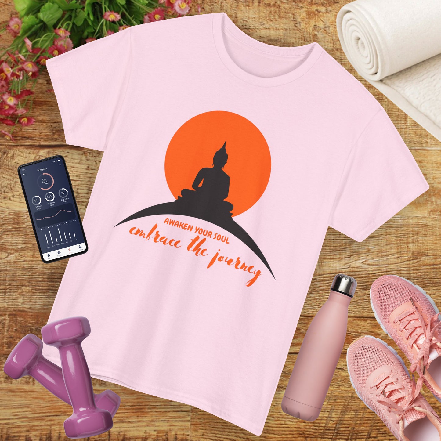 "Awaken Your Soul, Embrace Your Journey" Heavy Cotton Tee