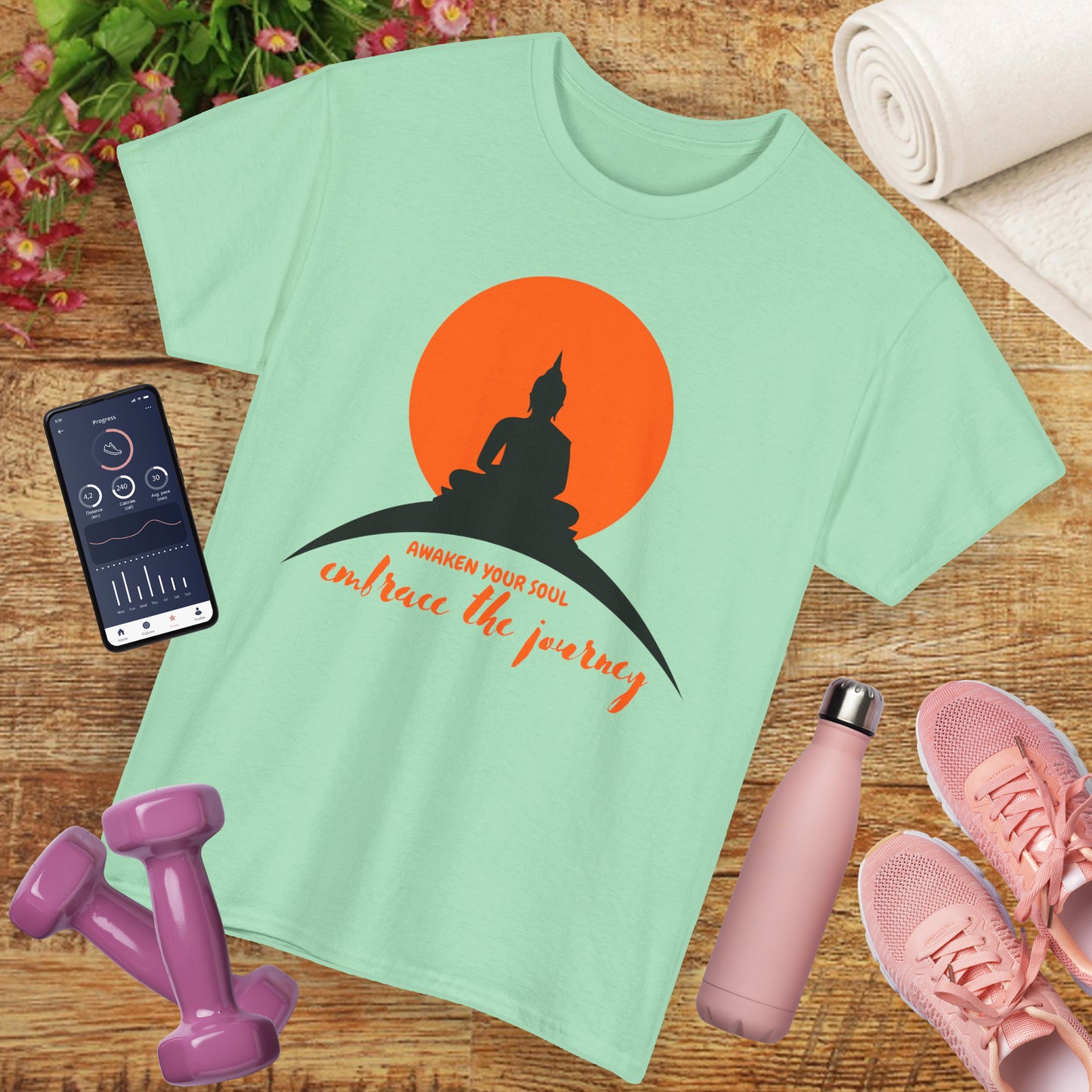 "Awaken Your Soul, Embrace Your Journey" Heavy Cotton Tee