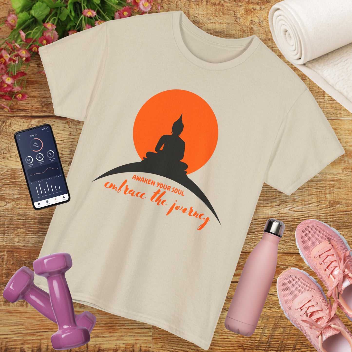 "Awaken Your Soul, Embrace Your Journey" Heavy Cotton Tee