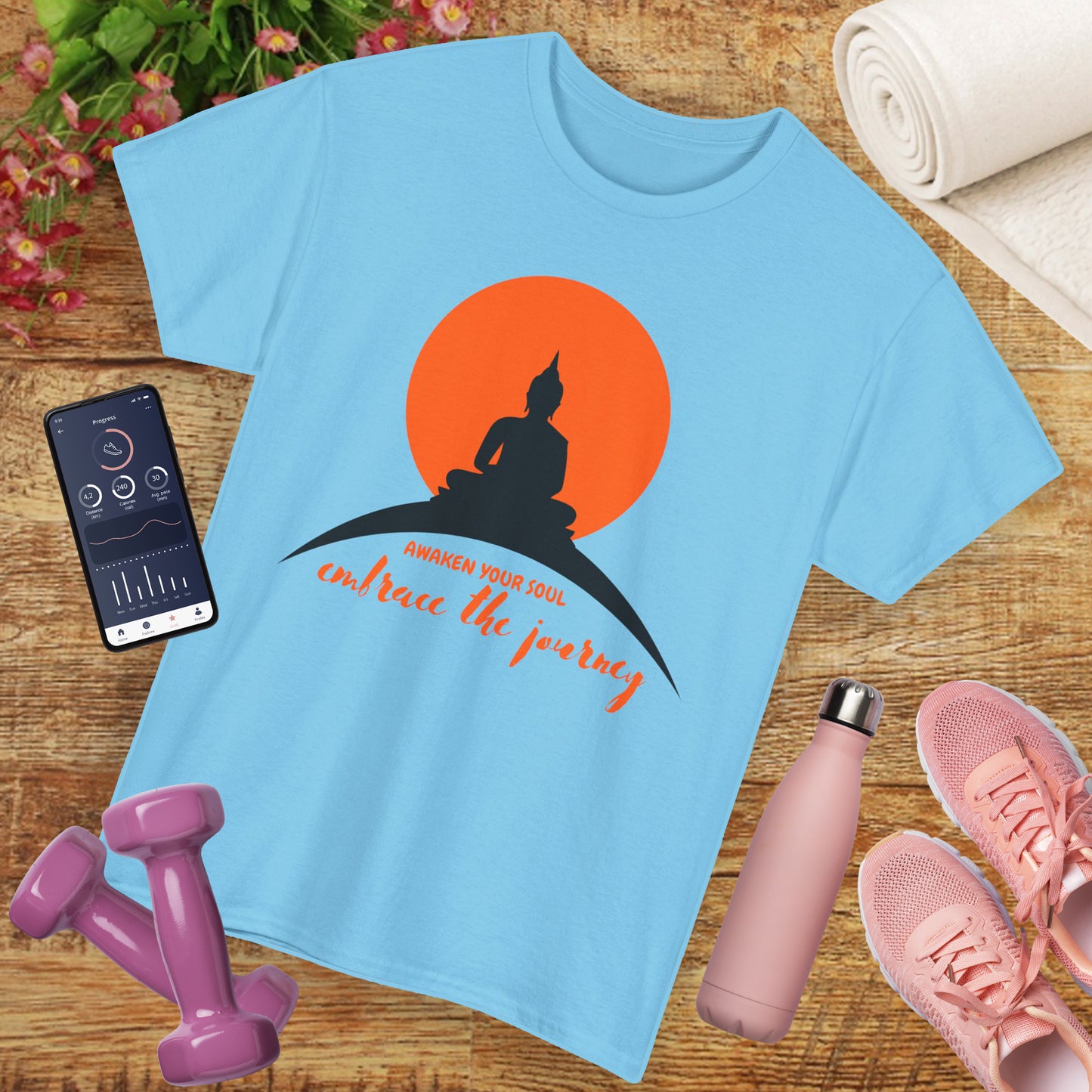 "Awaken Your Soul, Embrace Your Journey" Heavy Cotton Tee