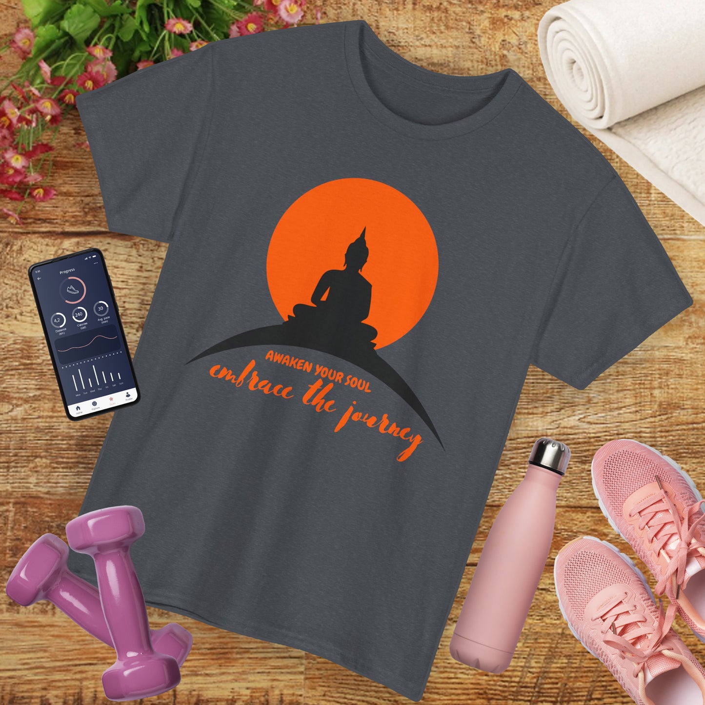 "Awaken Your Soul, Embrace Your Journey" Heavy Cotton Tee