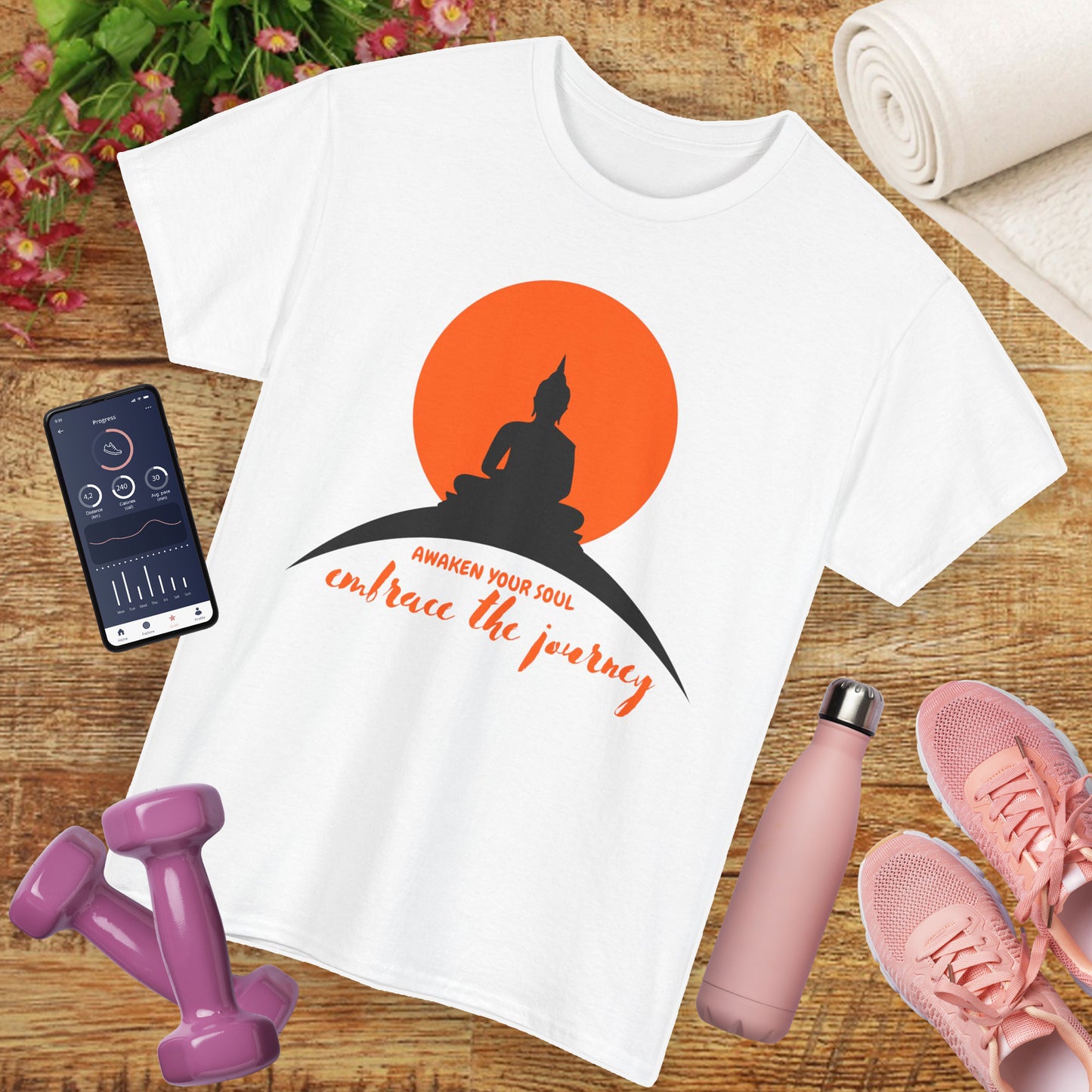 "Awaken Your Soul, Embrace Your Journey" Heavy Cotton Tee