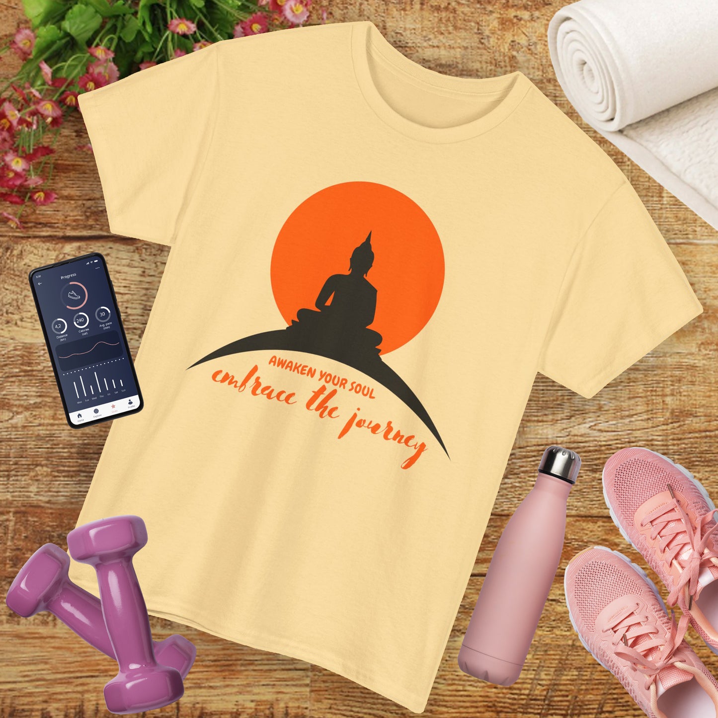 "Awaken Your Soul, Embrace Your Journey" Heavy Cotton Tee