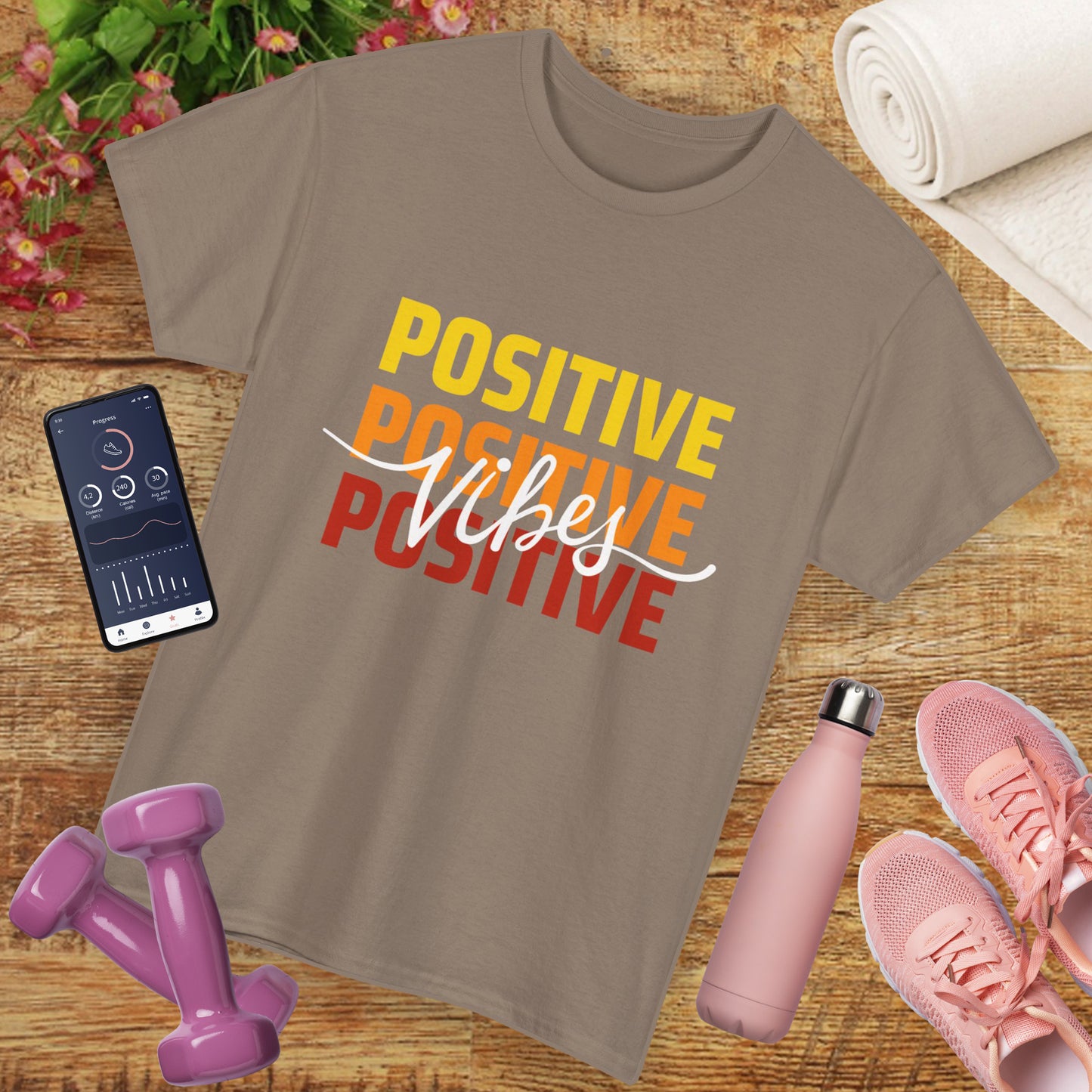 Positive Vibes - Triple Affirmation Heavy Cotton T-Shirt