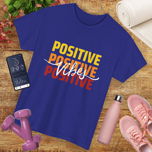 Positive Vibes - Triple Affirmation Heavy Cotton T-Shirt