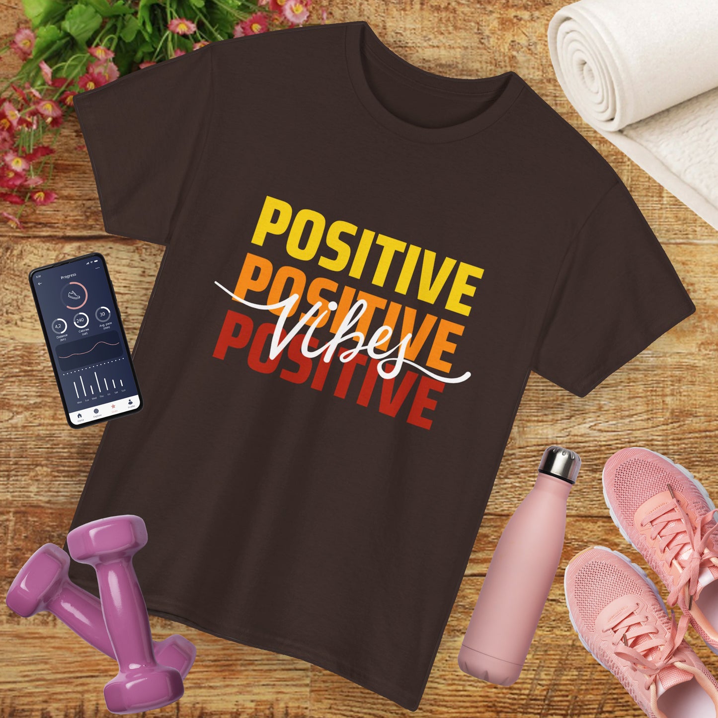 Positive Vibes - Triple Affirmation Heavy Cotton T-Shirt