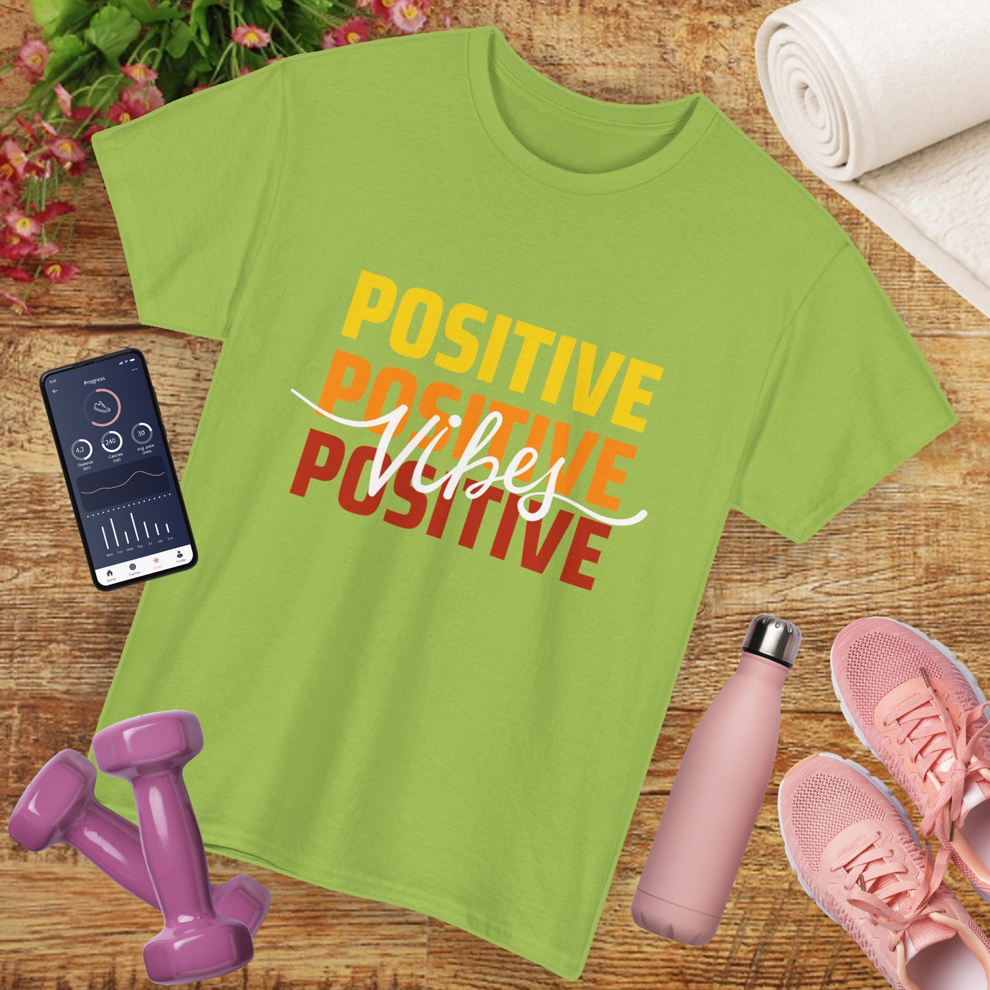 Positive Vibes - Triple Affirmation Heavy Cotton T-Shirt
