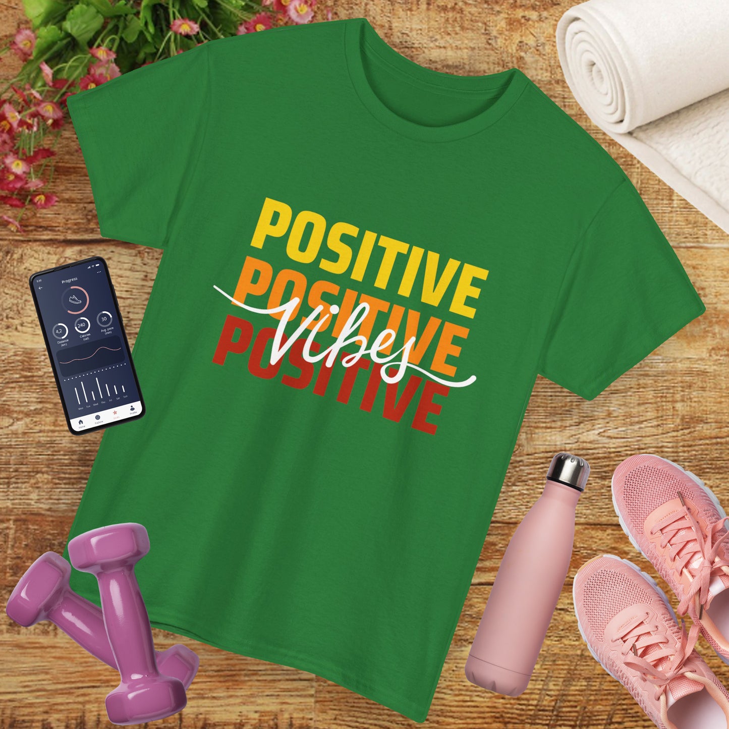 Positive Vibes - Triple Affirmation Heavy Cotton T-Shirt