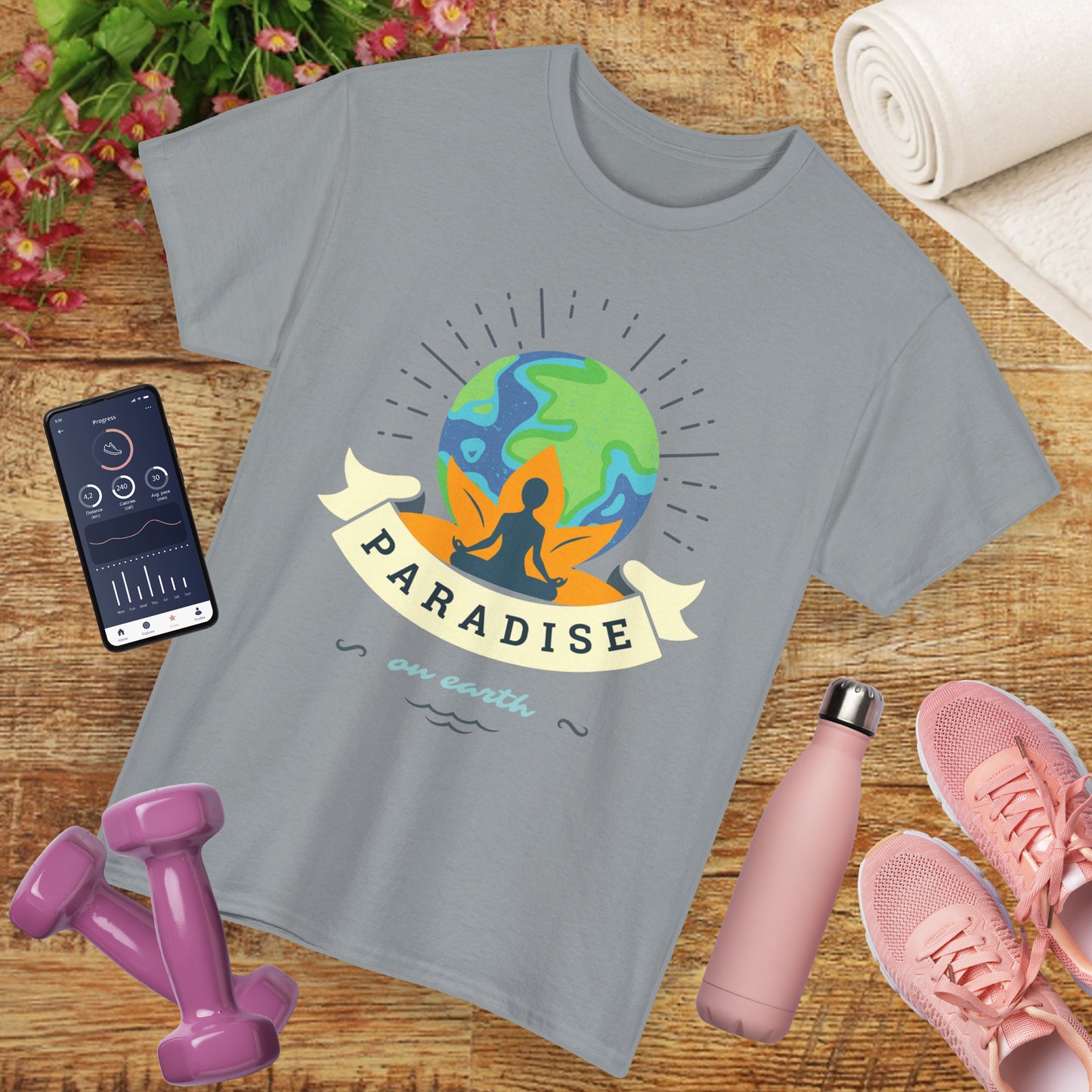 🌍Paradise Within Heavy Cotton Tee - Earth Meets Enlightenment