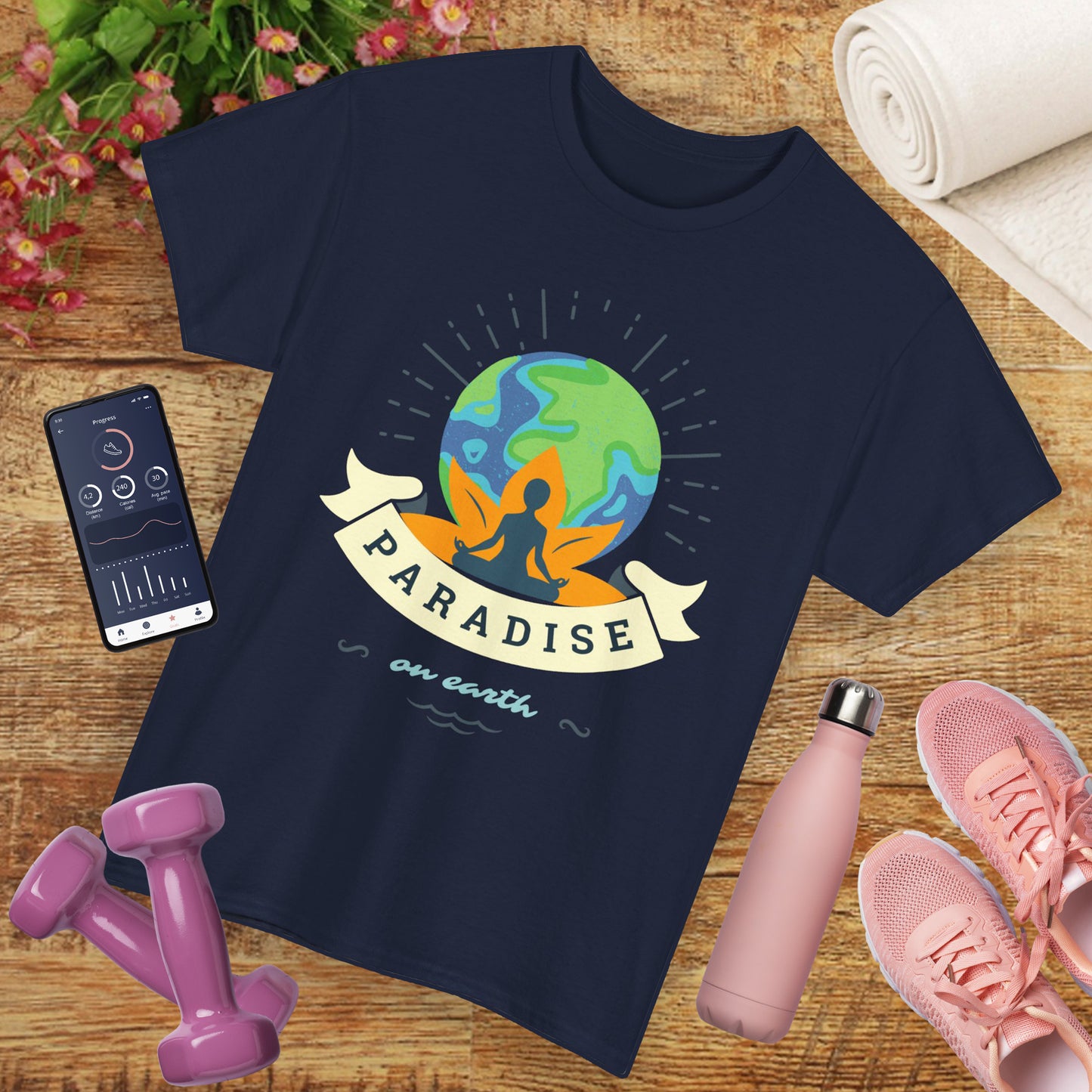 🌍Paradise Within Heavy Cotton Tee - Earth Meets Enlightenment