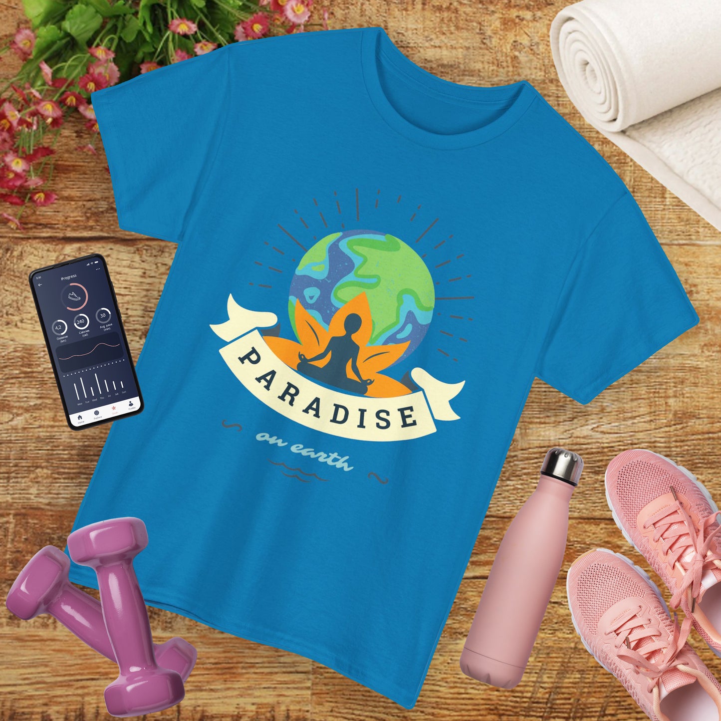 🌍Paradise Within Heavy Cotton Tee - Earth Meets Enlightenment