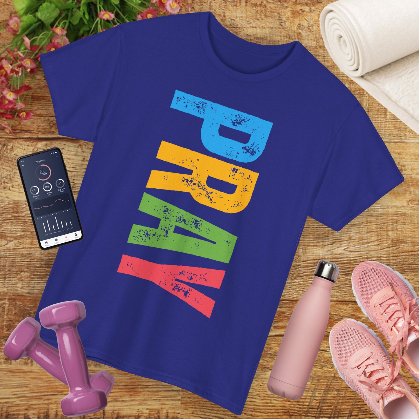 "PRAY" Heavy Cotton Tee - Inspirational T-Shirt for Spiritual Growth