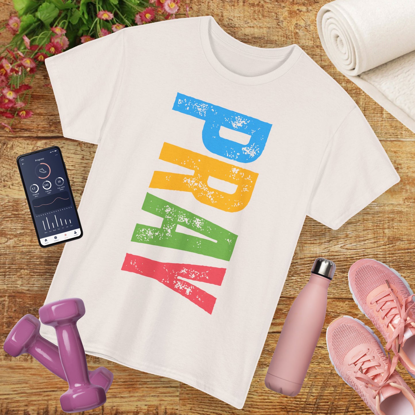 "PRAY" Heavy Cotton Tee - Inspirational T-Shirt for Spiritual Growth