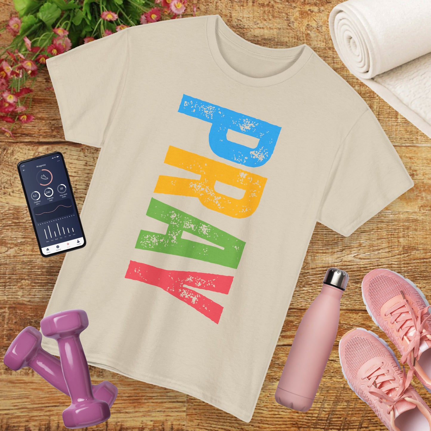 "PRAY" Heavy Cotton Tee - Inspirational T-Shirt for Spiritual Growth