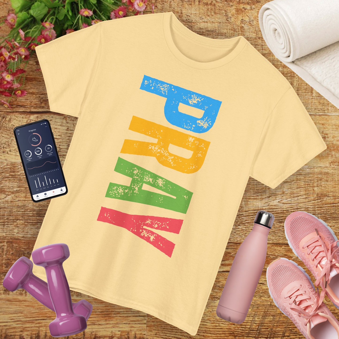 "PRAY" Heavy Cotton Tee - Inspirational T-Shirt for Spiritual Growth