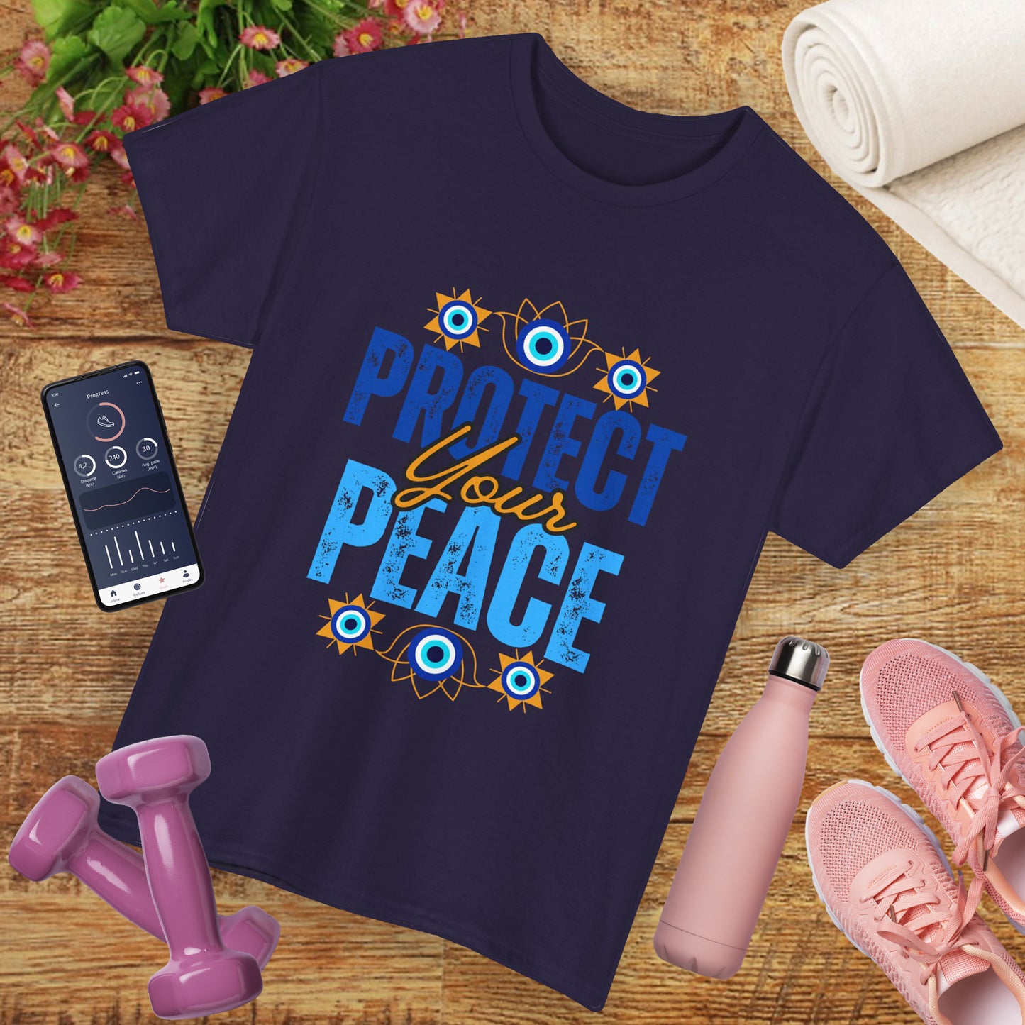 🧿Protect Your Peace Heavy Cotton Tee - Energy Guard in Style