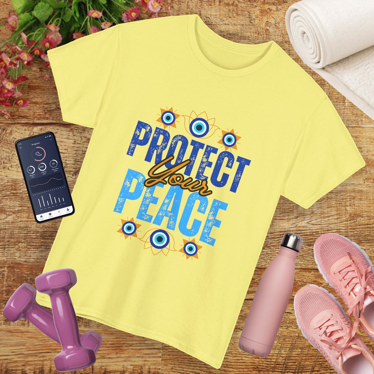 🧿Protect Your Peace Heavy Cotton Tee - Energy Guard in Style