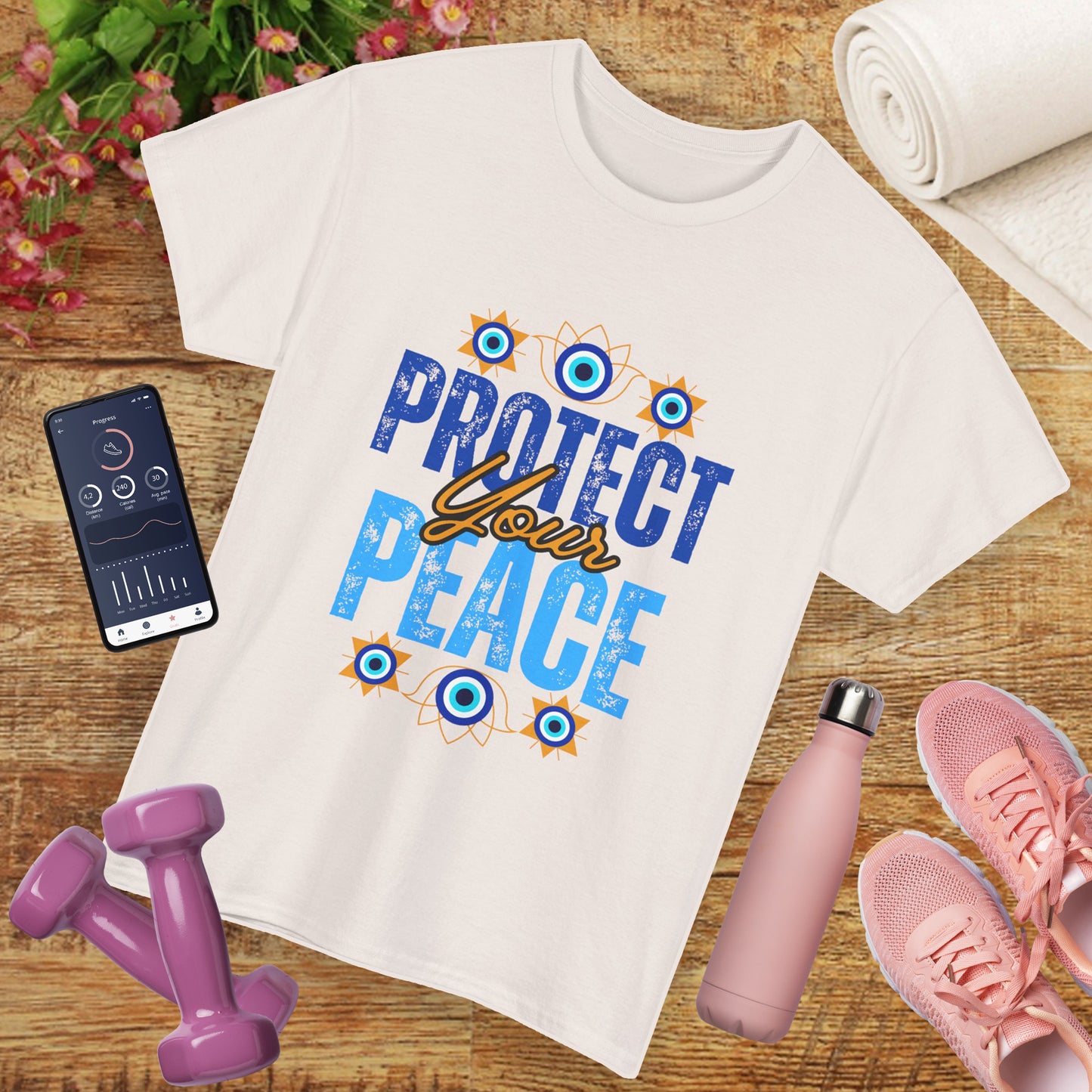 🧿Protect Your Peace Heavy Cotton Tee - Energy Guard in Style