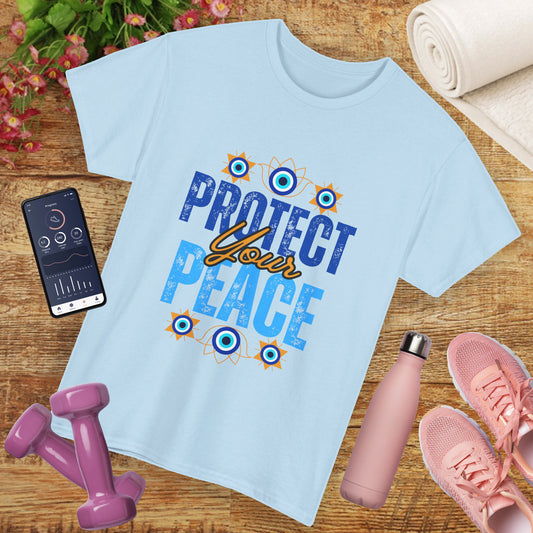 🧿Protect Your Peace Heavy Cotton Tee - Energy Guard in Style