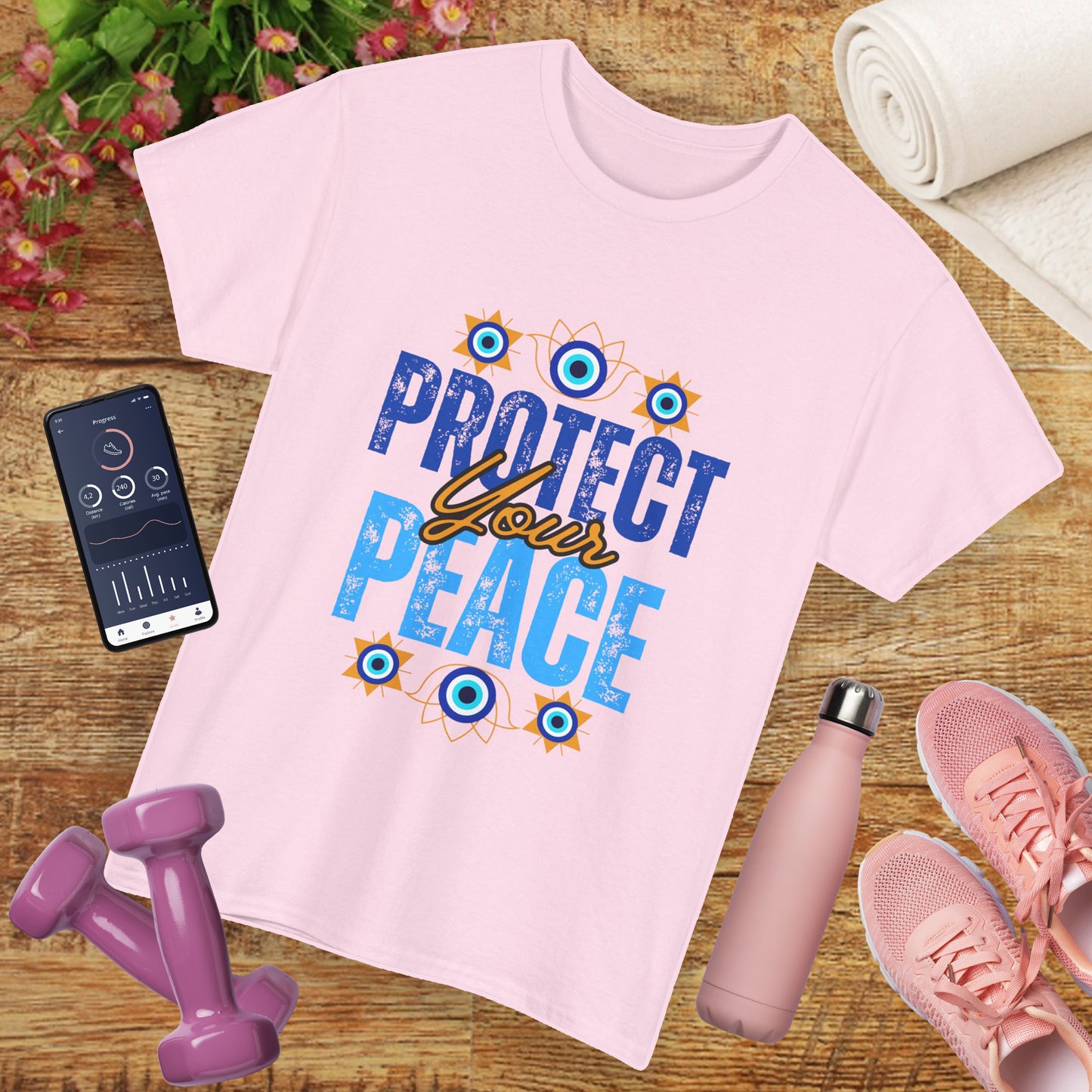🧿Protect Your Peace Heavy Cotton Tee - Energy Guard in Style