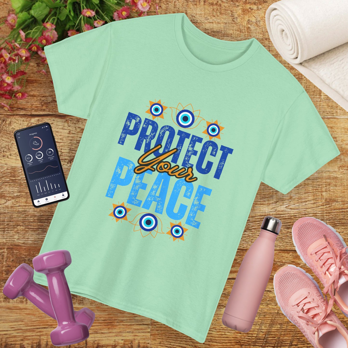 🧿Protect Your Peace Heavy Cotton Tee - Energy Guard in Style