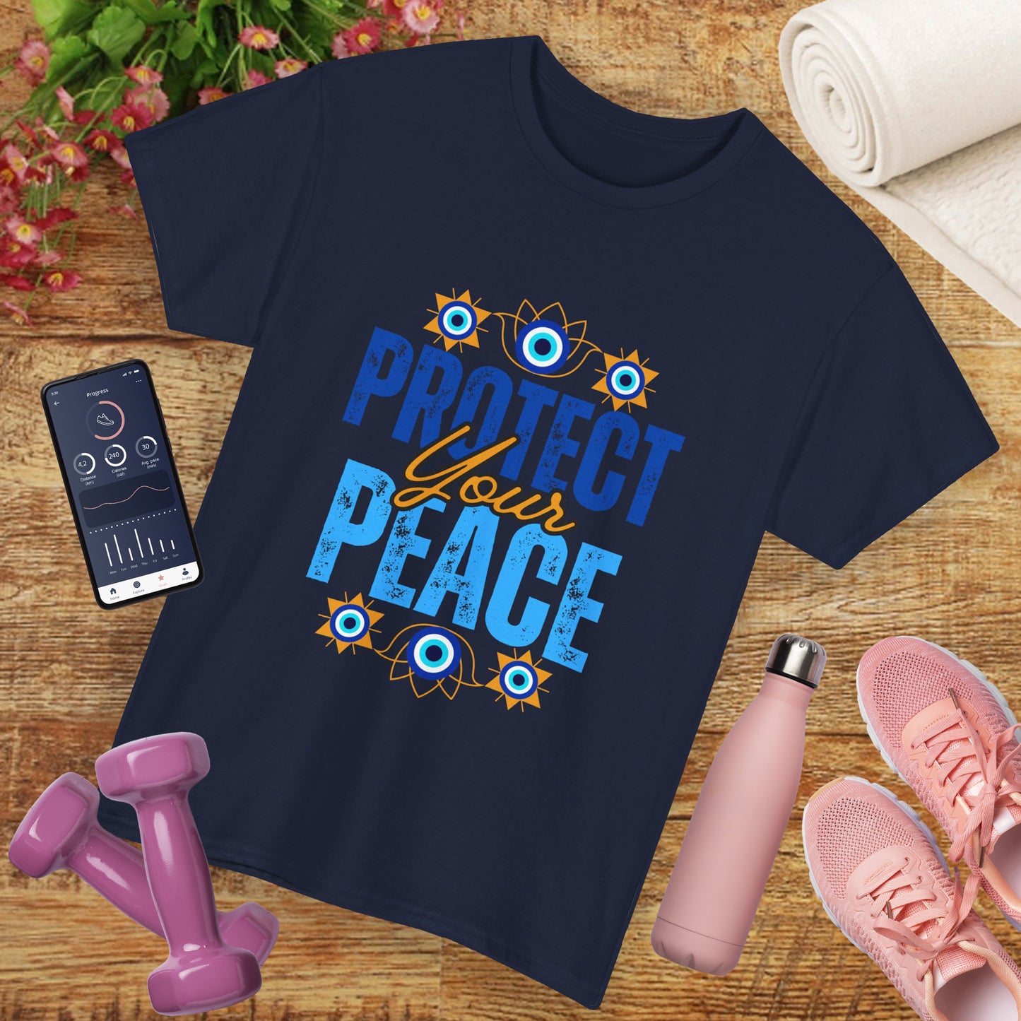 🧿Protect Your Peace Heavy Cotton Tee - Energy Guard in Style