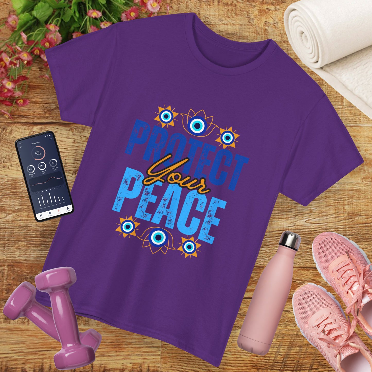 🧿Protect Your Peace Heavy Cotton Tee - Energy Guard in Style