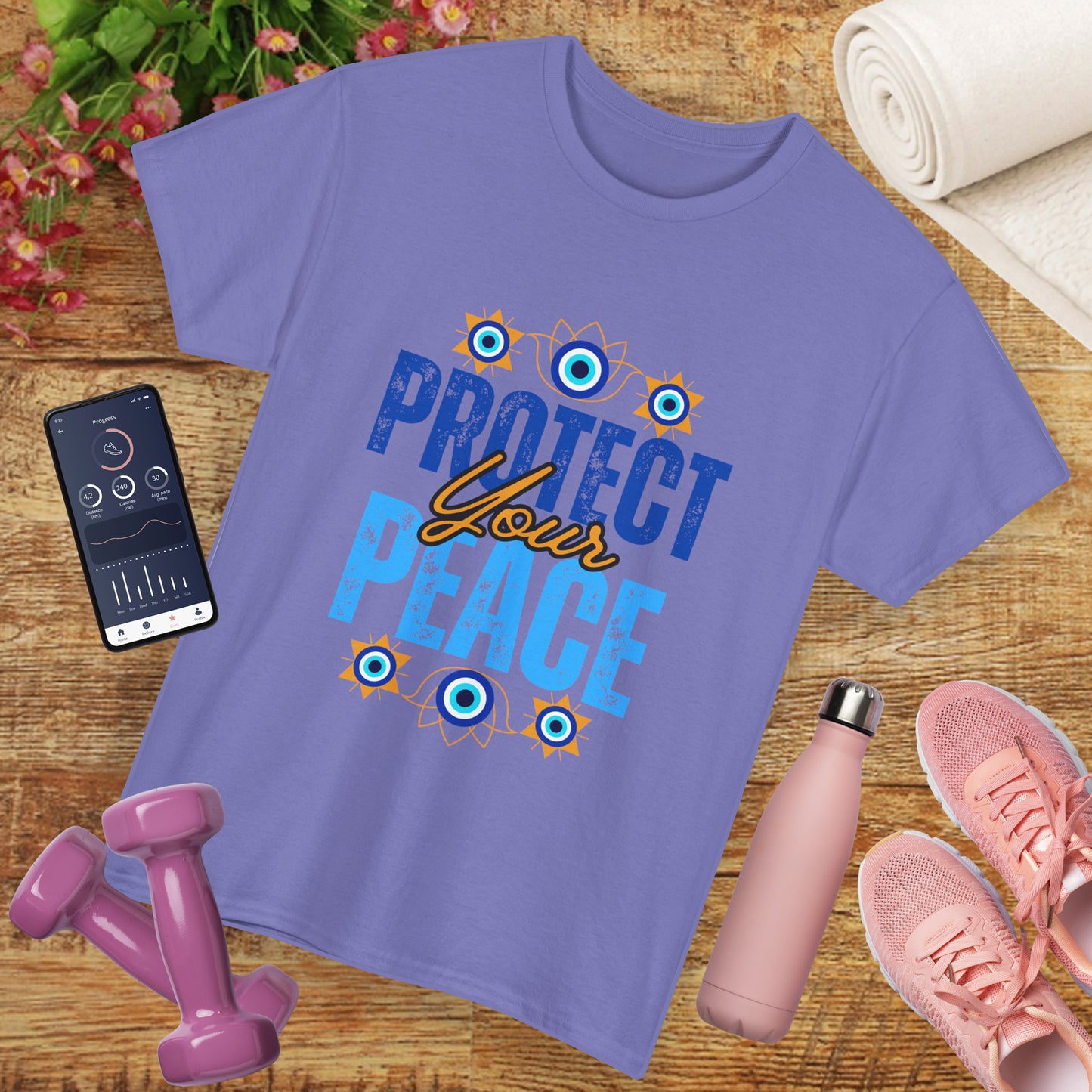 🧿Protect Your Peace Heavy Cotton Tee - Energy Guard in Style