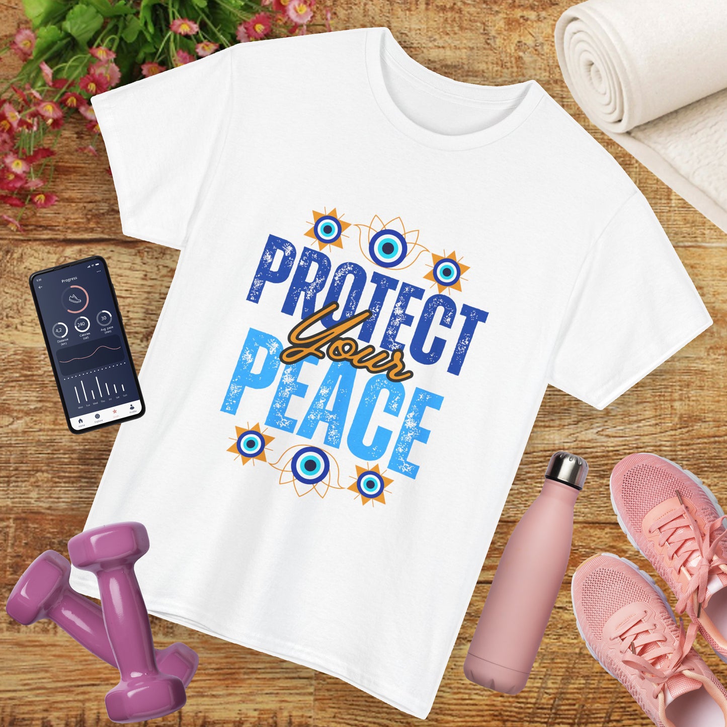 🧿Protect Your Peace Heavy Cotton Tee - Energy Guard in Style