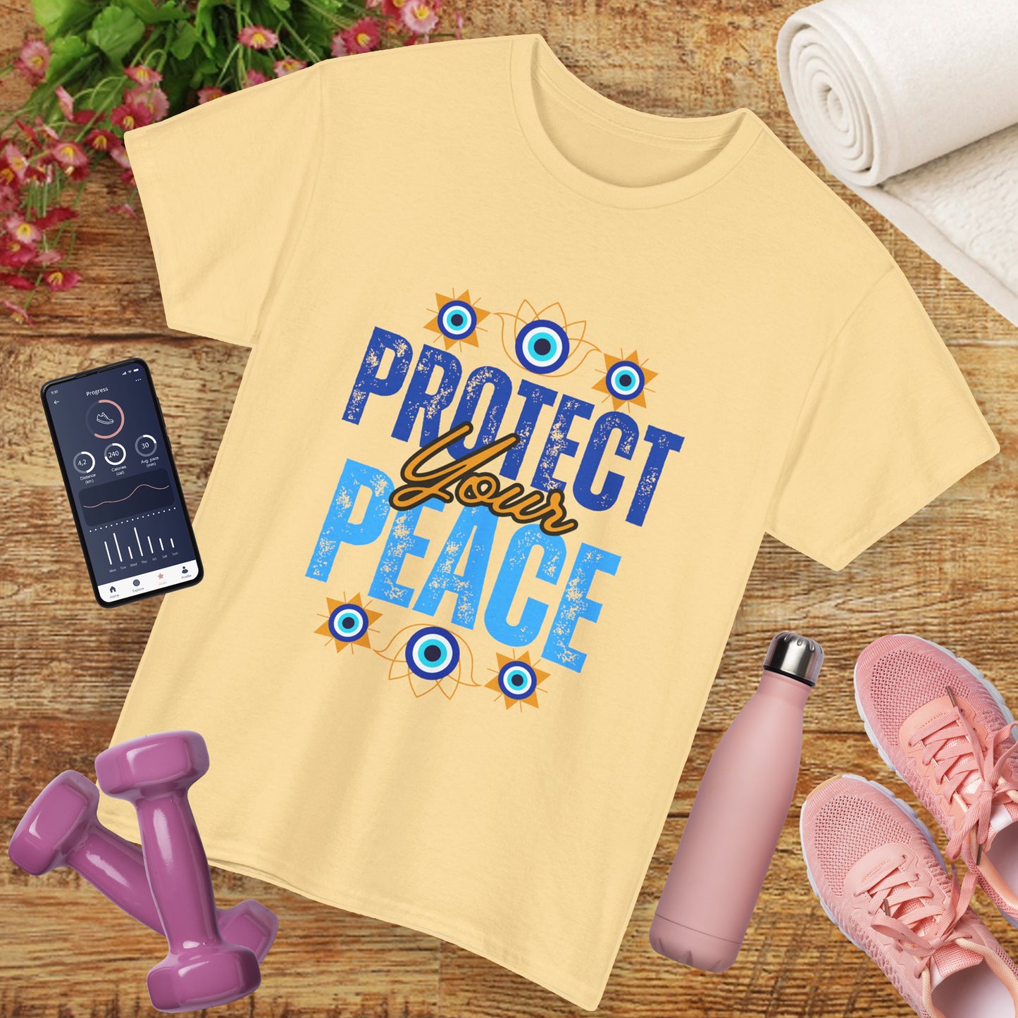 🧿Protect Your Peace Heavy Cotton Tee - Energy Guard in Style